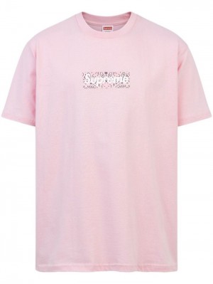 Supreme Bandana Box Logo Crew Neck Rosas | DWYY1434