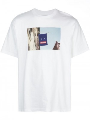 Supreme Banner Printed Blancos | KKTW5964