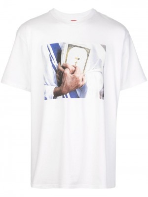 Supreme Bible-print Crew Neck White  | DMYE9692