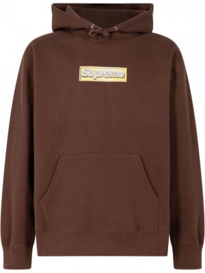 Supreme Bling Box Logo Drawstring Marrom | ZGEJ0396
