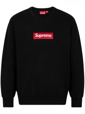 Supreme Box Logo Crewneck Sweatshirt Negros | VRCU6396