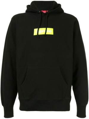 Supreme Box Logo Encapuchado Sweatshirt Negros | DUGQ1779