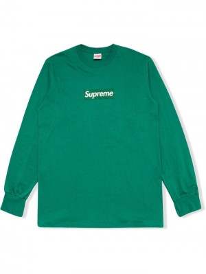Supreme Box Logo Long-sleeve Verdes | WXGT3509