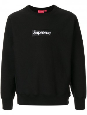 Supreme Box-logo Crew-neck Negros | OBSL8972