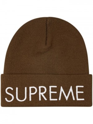Supreme Capital Logo-embroidered Marrom | TXKZ5032
