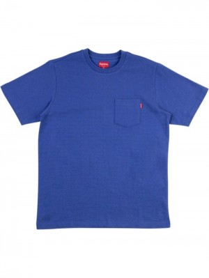 Supreme Chest-pocket Algodon Azules | VNEV7271