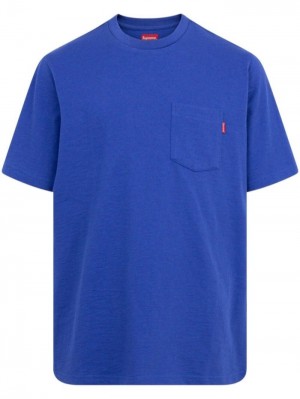 Supreme Chest-pocket Crew-neck Blue  | PFSQ5710