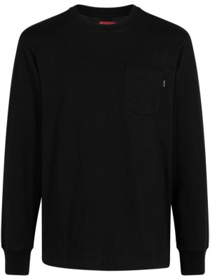 Supreme Chest-pocket Long-sleeve Negros | HFVI4718