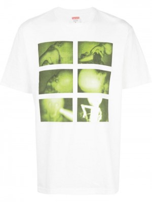 Supreme Chris Cunningham Chihuahua Hoo Crew Neck Blancos | YWYI2972