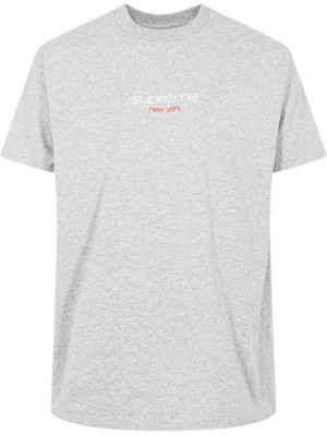 Supreme Classic Logo Crew Neck Grises | NLUI6987