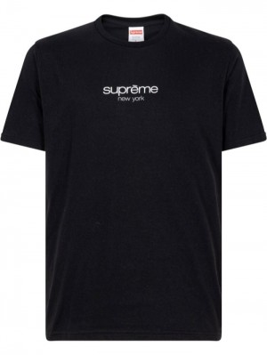 Supreme Classic Logo Crew Neck Negros | VVYW4373