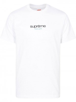 Supreme Classic Logo Crewneck Blancos | XBGH8871