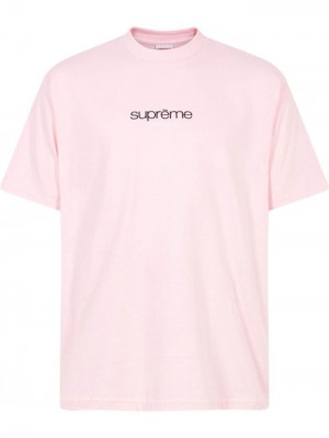 Supreme Classic Logo Crew-neck Rosas | EBTU2883