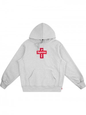 Supreme Cross Box Logo Grises | FSSU2608