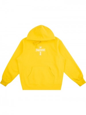 Supreme Cross Box Logo-print Amarillos | ZNPH6744