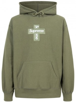 Supreme Cross Box-logo Verdes | XAWX5972