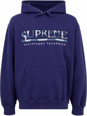 Supreme Denim-print Logo Azules | WCPM3877