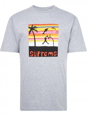Supreme Dunk Crew Neck Grises | ZJYY6433