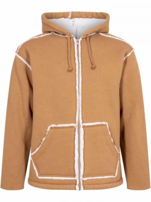 Supreme Faux Shearling Encapuchado Marrom | TKDM6972