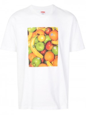 Supreme Fruit Crew Neck Blancos | QOSH1289