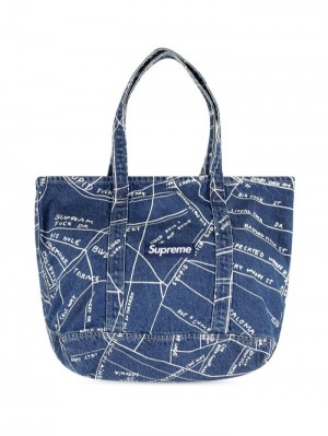 Supreme Gonz Map Denim Azules | EXTE4273