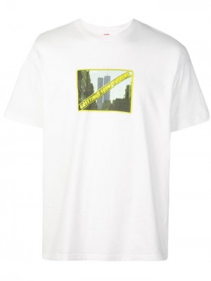 Supreme Greetings From Ny Crew Neck Blancos | OVQA4096