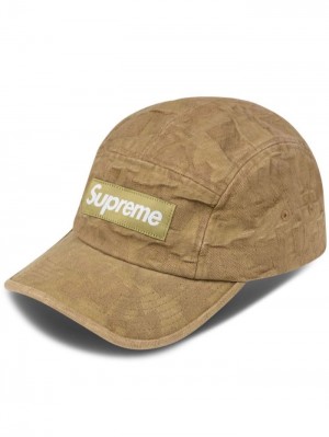 Supreme Jacquard Denim Camp Verdes | FGKI2399