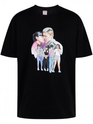 Supreme Kiss Estampados-print Negros | SUOJ1996