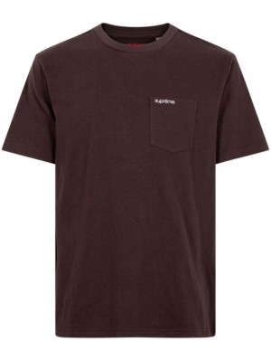 Supreme Logo-embroidered Pocket Marrom | QDLY3664