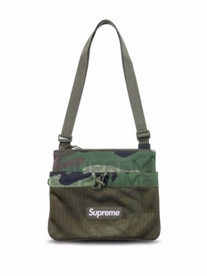 Supreme Logo-patch Crossbody Bag Verdes | EUZH8292