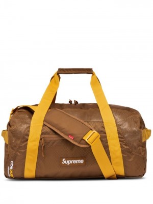 Supreme Logo-patch Duffle Bag Marrom | FTAB9255