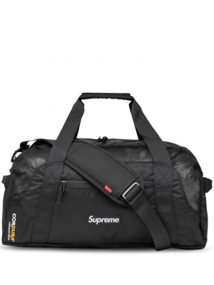 Supreme Logo-patch Duffle Bag Negros | GEZX9928