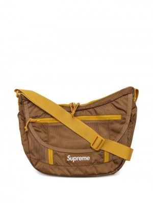 Supreme Logo-patch Messenger Bag Marrom | DESN0489