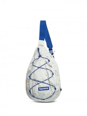 Supreme Logo-patch Sling Bag Grises | DSMY1632