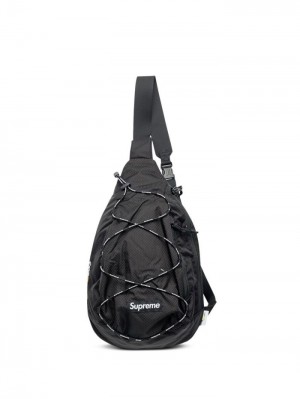 Supreme Logo-patch Sling Bag Negros | WJTK6181