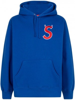 Supreme Logo-print Algodon Azules | ENNX6079