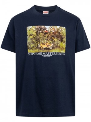 Supreme Masterpieces Crew-neck Azules | AYLV5637