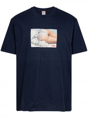 Supreme Maude Corta-sleeve Azul Marino Azules | EVHH9517