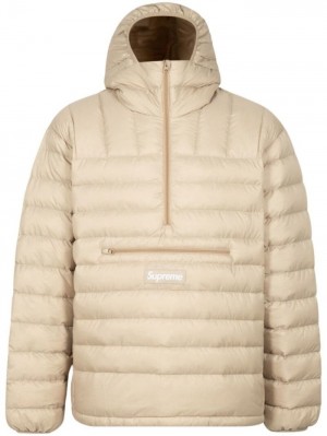 Supreme Micro Down Half-zip Encapuchado Jacket Neutrals | EXDT1055