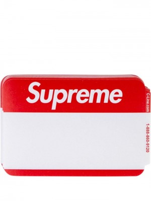 Supreme Name Badge Stickers Rojos | WJRR2520