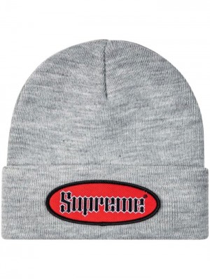 Supreme Oval Logo Patch Grises | UBSG0568