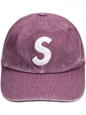 Supreme Pigment Logo-embroidered 6-panel Morados | YUUG4432