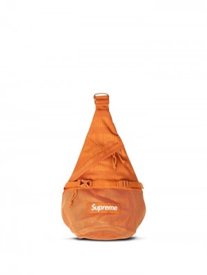 Supreme Sling Logo-patch Bag Naranjas | CKOO6674