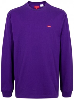 Supreme Small Box Logo Long-sleeve T-Shirt Morados | GCVT1530