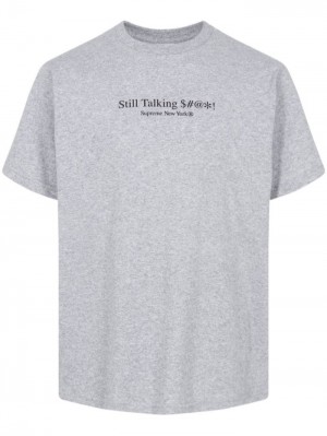 Supreme Still Talking Crew-neck Grises | NHUD4698