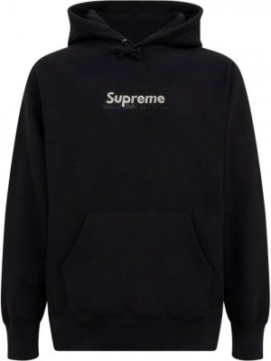 Supreme Swarovski Box Logo Negros | XEPB7259