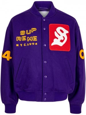 Supreme Tourist "Purple" Varsity Bomber Morados | TFHV5359