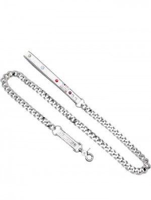 Supreme X B.B. Simon Studded Dog Leash Plateados | VNAD1176