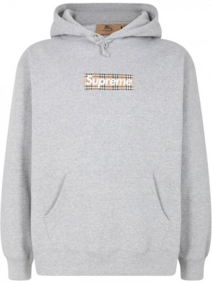 Supreme X Burberry Box Logo Drawstring Grises | NQPY5214