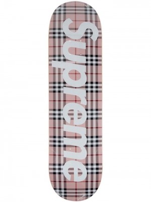 Supreme X Burberry Skateboard Deck Rosas | RLZG2109